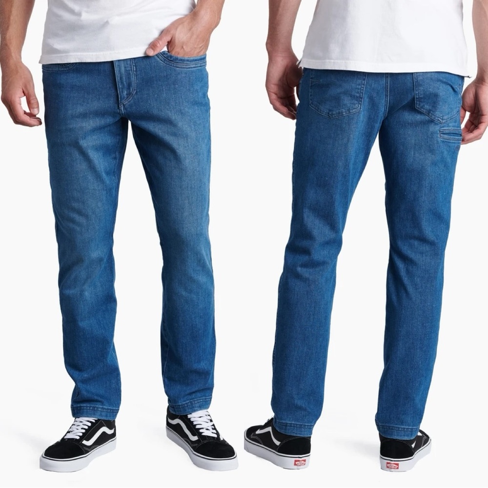 Nwt Kuhl Men’s Organic Cotton Denim Klassik Jeans Stretch In Vintage Blue 42x30